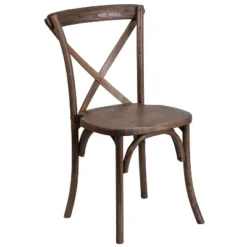 Emma And Oliver Stackable Wood Cross Back Dining Chair -Home office GUEST de626bd2 2111 4b94 b10c 2c7907ab344a