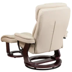 Emma And Oliver Multi-Position Recliner & Curved Ottoman With Swivel Wood Base -Home office GUEST deaa5fba ca51 4a3f 8f87 f614a1280a29
