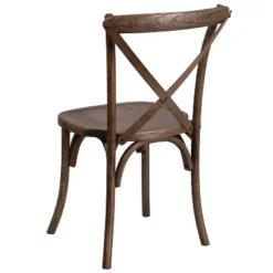 Emma And Oliver Stackable Wood Cross Back Dining Chair -Home office GUEST defe14bd 5200 4fca b31b dc966e3f899e