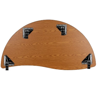 Emma And Oliver Mobile 60" Half Circle Wave Collaborative Grey Adjustable Height Activity Table 7 Emma And Oliver Mobile 60" Half Circle Wave Collaborative Grey Adjustable Height Activity Table - Image 7