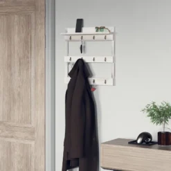 Emma And Oliver Wall Mounted Mug Rack With 12 Coffee Cup Hangers And Built-In Shelf For Coffee, Sugar & More 15 Emma And Oliver Wall Mounted Mug Rack With 12 Coffee Cup Hangers And Built-In Shelf For Coffee, Sugar & More -Home office GUEST e3d76a06 2127 4e4e 8d8a 526a76358ac3