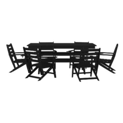 Emma And Oliver 7 PC Adirondack Dining Set With 72" Rectangle Indoor/Outdoor Recycled HDPE Table And 6 Chairs With Cupholders 32 Emma And Oliver 7 PC Adirondack Dining Set With 72" Rectangle Indoor/Outdoor Recycled HDPE Table And 6 Chairs With Cupholders -Home office GUEST e40c7bc7 bdc4 4785 8b0b 4edc5a4adcd3