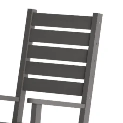 Emma And Oliver Set Of 2 Contemporary Rocking Chairs, All-Weather HDPE Indoor/Outdoor Rockers -Home office GUEST e5385f46 0bb3 408f a34f 10e6446c2e64