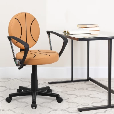 Emma And Oliver Sports Swivel Task Office Chair With Arms 1 Emma And Oliver Sports Swivel Task Office Chair With Arms