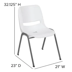 Emma And Oliver White Ergonomic Shell Student Stack Chair - Classroom Chair / Office Guest Chair 15 Emma And Oliver White Ergonomic Shell Student Stack Chair - Classroom Chair / Office Guest Chair -Home office GUEST eaef3764 aed2 4728 bb18 88b6aec3e8e4