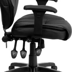 Emma And Oliver High Back Black LeatherSoft Multifunction Ergonomic Office Chair, Lumbar Knob -Home office GUEST eb511c87 4b4e 48b8 9954 9b65c3cf0b9f
