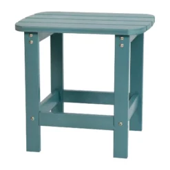 Emma And Oliver Indoor/Outdoor Polyresin Adirondack Side Table For Porch, Patio, Or Sunroom -Home office GUEST eb5c491a 616b 436f b33c 709487a5713f