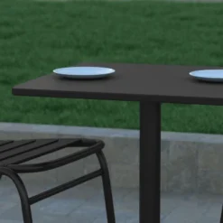Emma And Oliver 23.5'' Square Aluminum Indoor-Outdoor Table With Base 14 Emma And Oliver 23.5'' Square Aluminum Indoor-Outdoor Table With Base -Home office GUEST ec0015e0 f3f2 4a74 bc13 8f2a4810b425