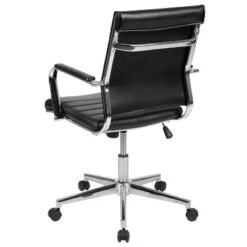 Emma And Oliver Mid-Back LeatherSoft Ribbed Executive Swivel Office Chair - Desk Chair 23 Emma And Oliver Mid-Back LeatherSoft Ribbed Executive Swivel Office Chair - Desk Chair -Home office GUEST ec88ea76 680c 4a61 944f f45f24c3ba9a
