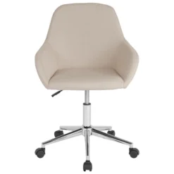 Emma And Oliver Home And Office Mid-Back Chair In Beige Fabric -Home office GUEST ee3f217c deb3 4d5e 9665 fc312b298b33
