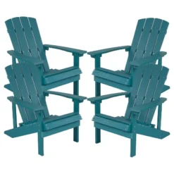Emma And Oliver 4 Pack Outdoor All-Weather Poly Resin Wood Adirondack Chairs 33 Emma And Oliver 4 Pack Outdoor All-Weather Poly Resin Wood Adirondack Chairs -Home office GUEST eea95b46 1b3a 4cdc 9775 5b23f4af39ee