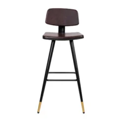 Emma And Oliver Set Of 2 Commercial Grade LeatherSoft Barstools With Gold Tipped Iron Legs 21 Emma And Oliver Set Of 2 Commercial Grade LeatherSoft Barstools With Gold Tipped Iron Legs -Home office GUEST ef53c106 ee87 4a92 bfd2 73665915fda8