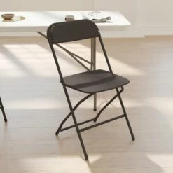 Emma And Oliver Set Of 6 Stackable Folding Plastic Chairs - 650 LB Weight Capacity -Home office GUEST ef55ec97 32c8 465d 9b37 312507f8cdf3