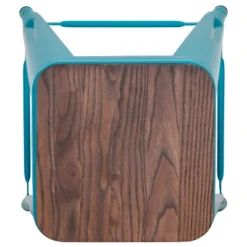 Emma And Oliver 30" High Metal Indoor Bar Stool With Wood Seat - Stackable Set Of 4 -Home office GUEST ef980e5f 690a 4cc2 bf48 ccc2b8c3c105