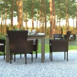 Emma And Oliver Set Of 4 Modern Wicker Patio Chairs With Removable Cushions For Indoor And Outdoor Use -Home office GUEST f223689c 253e 48de a941 90a9421d2568