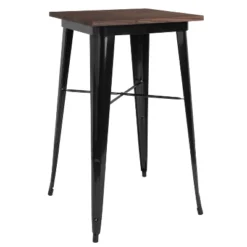 Emma And Oliver 23.75" Square Wood/Metal Indoor Bar Height Table -Home office GUEST f5183907 0876 46cf 9af1 705bf482611b