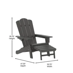 Emma And Oliver Adirondack Chair With Cup Holder And Pull Out Ottoman, All-Weather HDPE Indoor/Outdoor Lounge Chair 19 Emma And Oliver Adirondack Chair With Cup Holder And Pull Out Ottoman, All-Weather HDPE Indoor/Outdoor Lounge Chair -Home office GUEST f5193d64 21bf 436b b300 7018ecca60bc