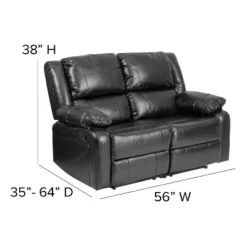Emma And Oliver Bustle Back Loveseat With Two Built-In Recliners -Home office GUEST f5519bb5 e38a 4eb0 aa8e 06e07691a660