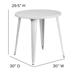 Emma And Oliver Commercial Grade 30" Round Colorful Metal Indoor-Outdoor Dining Table 17 Emma And Oliver Commercial Grade 30" Round Colorful Metal Indoor-Outdoor Dining Table -Home office GUEST f695f221 c7ab 444b bee7 e980a0281911
