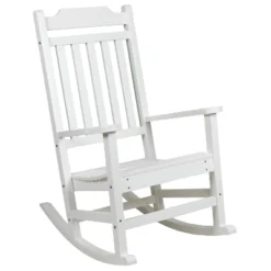 Emma And Oliver All-Weather Rocking Chair In Faux Wood - Patio And Backyard Furniture -Home office GUEST f6dba88a 8211 4c38 89c6 1f24e512bc2a