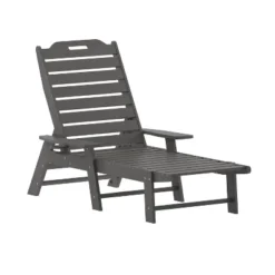 Emma And Oliver Poly Resin Adjustable Adirondack Lounger With Swivel Cup Holder For Indoor/Outdoor Use -Home office GUEST f73a2acf a837 40cc 9e27 2ddce89a7bcd