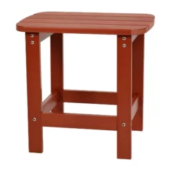 Emma And Oliver Indoor/Outdoor Polyresin Adirondack Side Table For Porch, Patio, Or Sunroom -Home office GUEST fab7099e c494 4b99 b3c1 c2adff65d87c