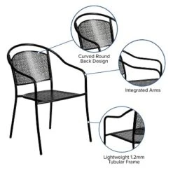 Emma And Oliver Commercial Grade 5 Pack Indoor-Outdoor Steel Patio Arm Chair With Round Back 15 Emma And Oliver Commercial Grade 5 Pack Indoor-Outdoor Steel Patio Arm Chair With Round Back -Home office GUEST fb52059b f1fe 42ce 8396 6537cd6f6b32