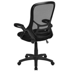 Emma And Oliver High Back Mesh Ergonomic Office Chair With Flip-up Arms -Home office GUEST fb633daf f464 402c 9966 549e0cdf082d