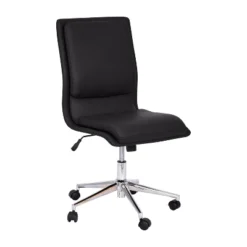 Emma And Oliver Modern Faux Leather Upholstered Mid-Back Home Office Chair With 5 Star Base And Pneumatic Seat Height Adjustment 8 Emma And Oliver Modern Faux Leather Upholstered Mid-Back Home Office Chair With 5 Star Base And Pneumatic Seat Height Adjustment -Home office GUEST fcce5e8f 45d7 4b28 86c9 6ac1d83a9f26
