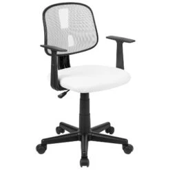 Emma And Oliver Pivot Back Mesh Swivel Task Office Chair With Arms -Home office GUEST fd081418 05f7 41c4 a1b8 f92e5cd51499