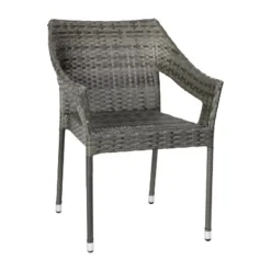 Emma And Oliver All-Weather Indoor/Outdoor Stacking Patio Dining Chairs With Steel Frame And Weather Resistant PE Rattan 23 Emma And Oliver All-Weather Indoor/Outdoor Stacking Patio Dining Chairs With Steel Frame And Weather Resistant PE Rattan -Home office GUEST fd761c70 b4e3 45c3 9910 66abdbba137a