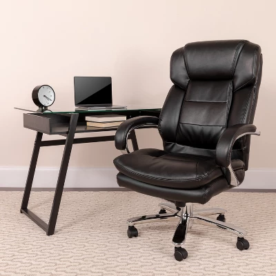Emma And Oliver 24/7 500 Lb. Big & Tall Executive Swivel Ergonomic Office Chair With Loop Arms 1 Emma And Oliver 24/7 500 Lb. Big & Tall Executive Swivel Ergonomic Office Chair With Loop Arms