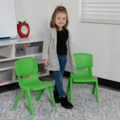 Emma And Oliver 2 Pack Plastic Stackable School Chair With 10.5"H Seat, Preschool Chair -Home office GUEST fdfc84e5 9950 4aa9 9f46 adc48bc601d2