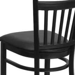 Emma And Oliver Black Vertical Back Metal Restaurant Dining Barstool 18 Emma And Oliver Black Vertical Back Metal Restaurant Dining Barstool -Home office GUEST fe4d1693 1a53 4ecd bc2e 0f80a646bdea
