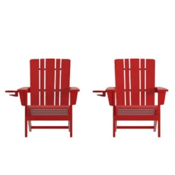 Emma And Oliver Set Of 2 Adirondack Chairs With Cup Holders, Weather Resistant HDPE Adirondack Chairs 23 Emma And Oliver Set Of 2 Adirondack Chairs With Cup Holders, Weather Resistant HDPE Adirondack Chairs -Home office GUEST fed7f522 8f32 47d6 a942 5d277f8333f7